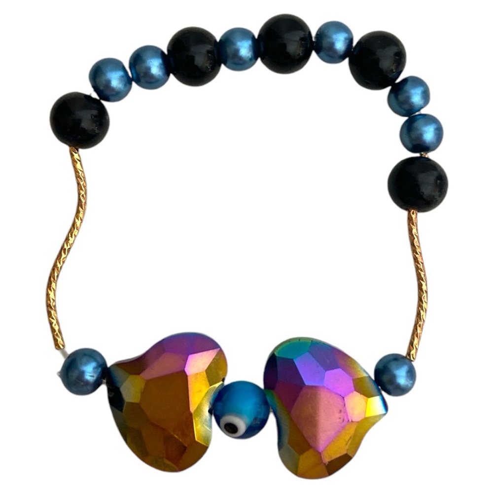 Turkish Evil Eye Elastic Bracelet
Handmade